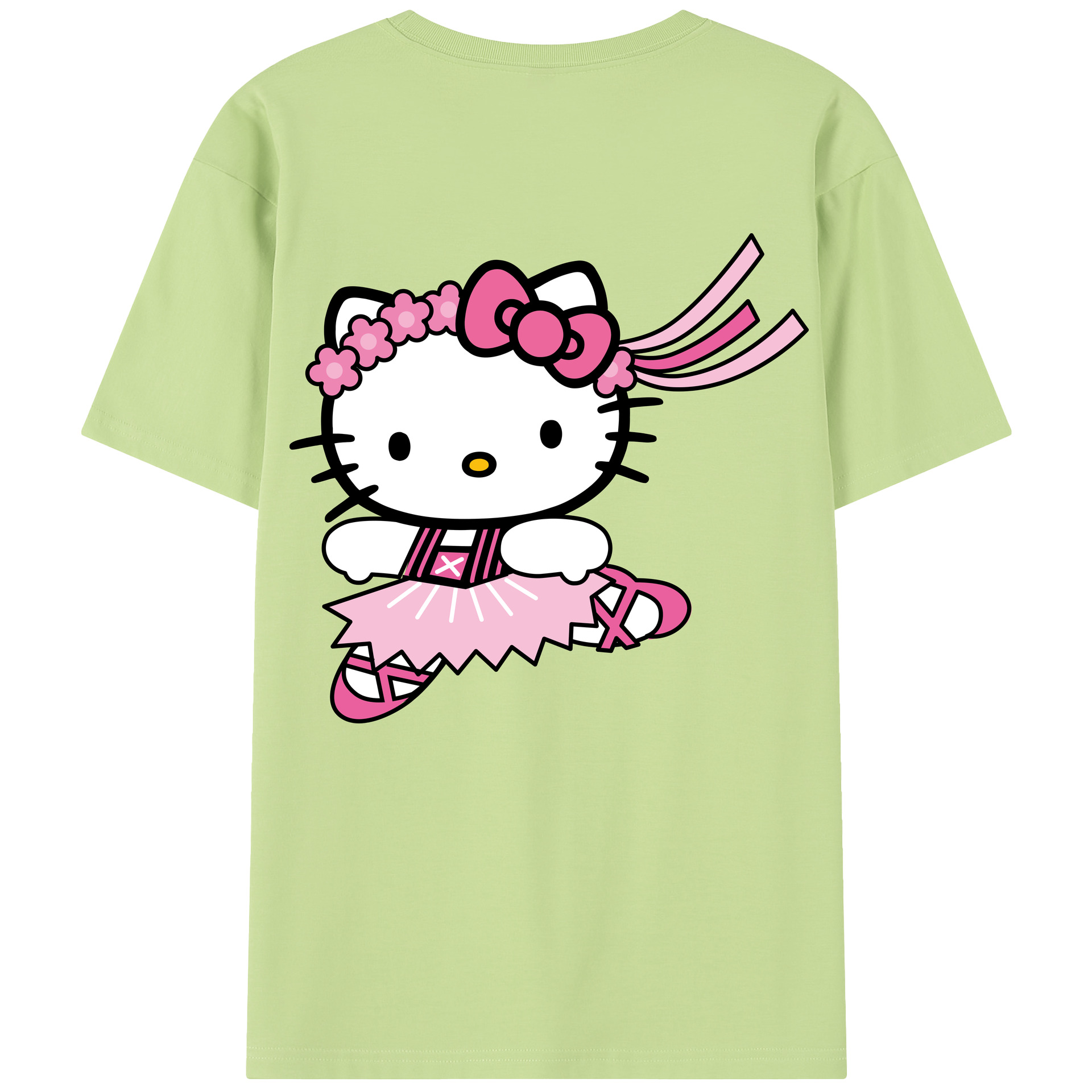（画像用） Hello Kitty ハローキティ 綿100％半袖Tシャツ（背面プリント）